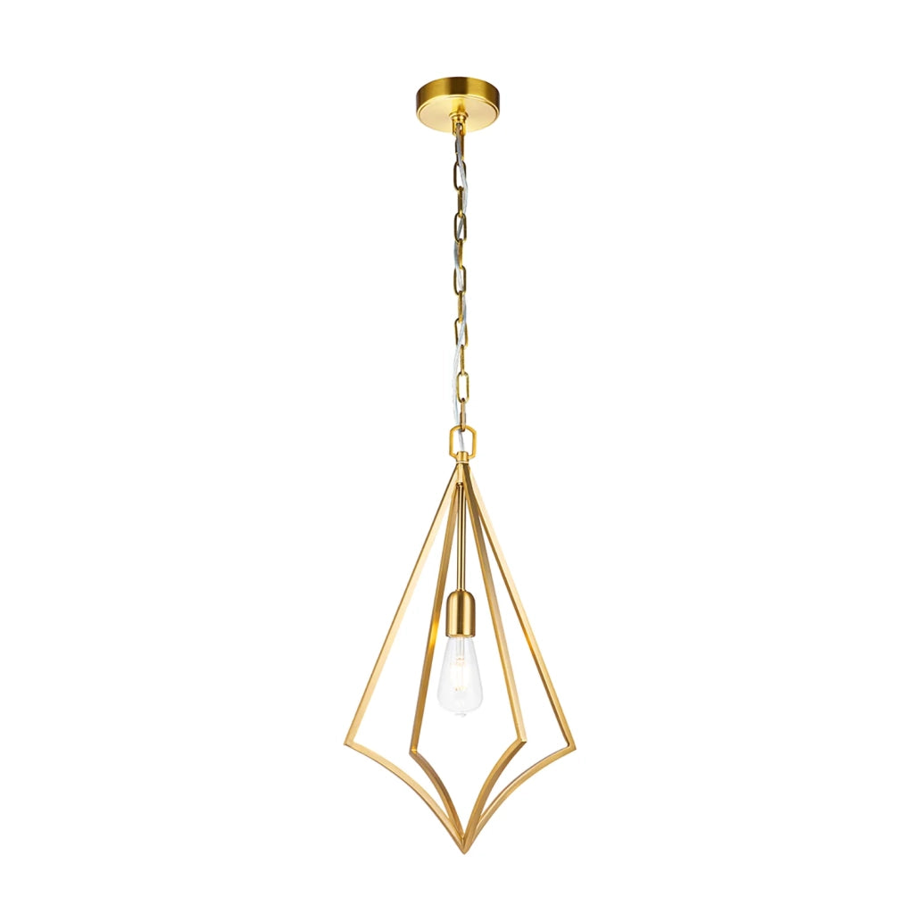 Sospensione Classica Nico Acciaio Ottone Brunito 1 Luce E27