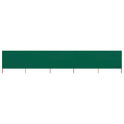 Paravento a 5 Pannelli in Tessuto 600x120 cm Verde 47161