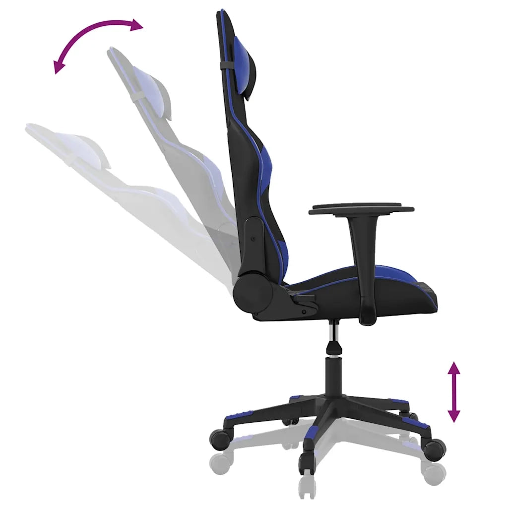 Sedia da Gaming Nera e Blu in Similpelle 3143753