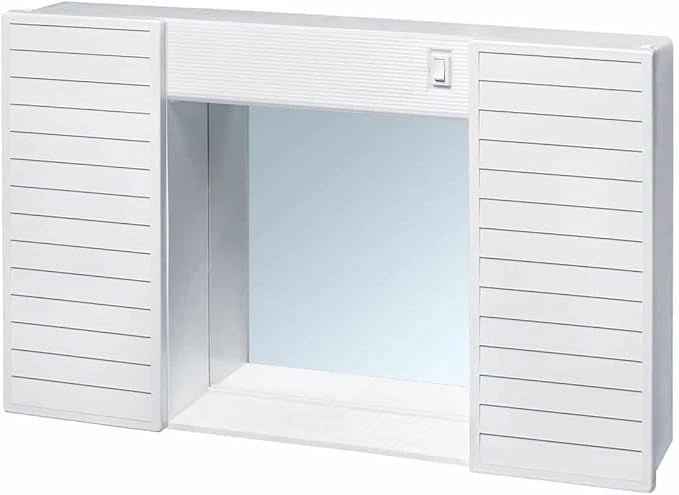MOBILETTO DA BAGNO SIMPATY bianco con specchio e contenitore cm. 58x12x37 h