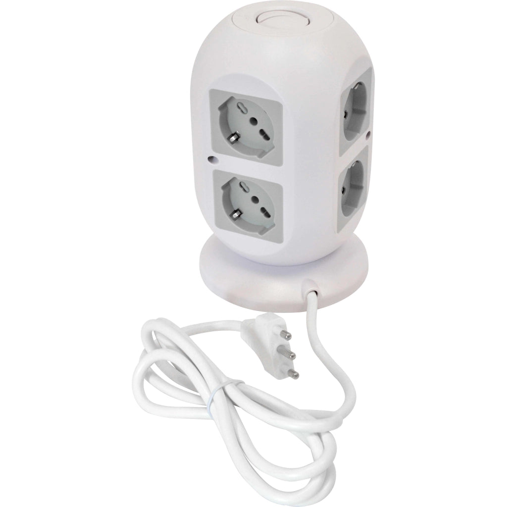 TOWER MULTIPRESA A TORRE 8 PRESE UNIVERSALI P40 E 4 USB