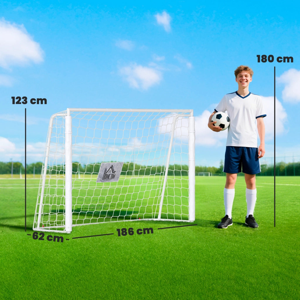 Porta da calcio ¨C Minimal ¨C bianco 186x62x123 cm
