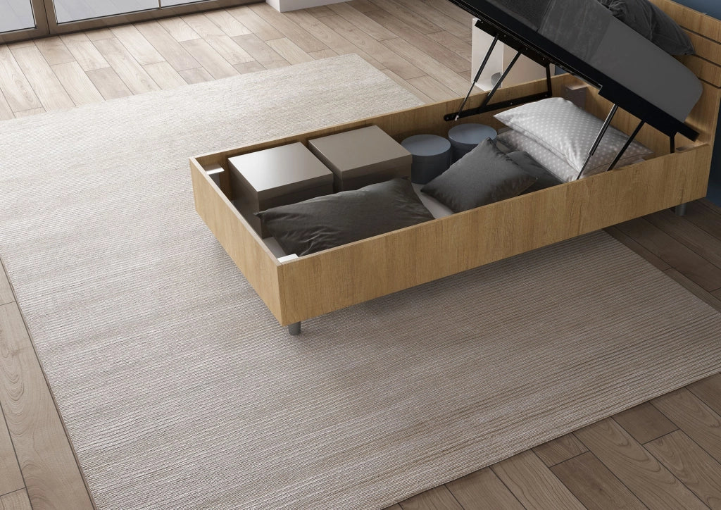 Letto singolo con rete 80x200 bianco frassino Nuamo