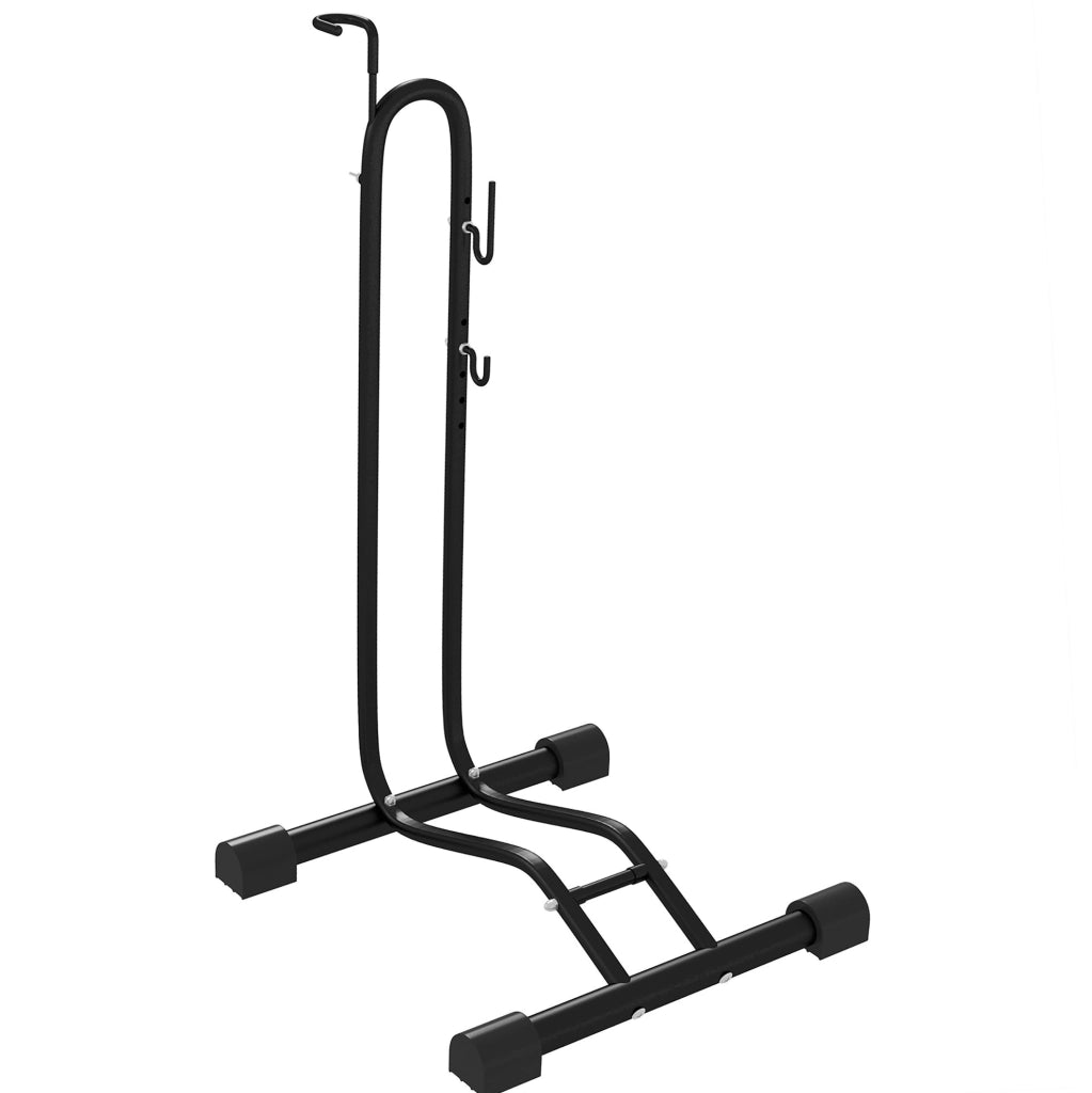 Supporto bici verticale orizzontale 41x41x121 cm metallo nero regolabile