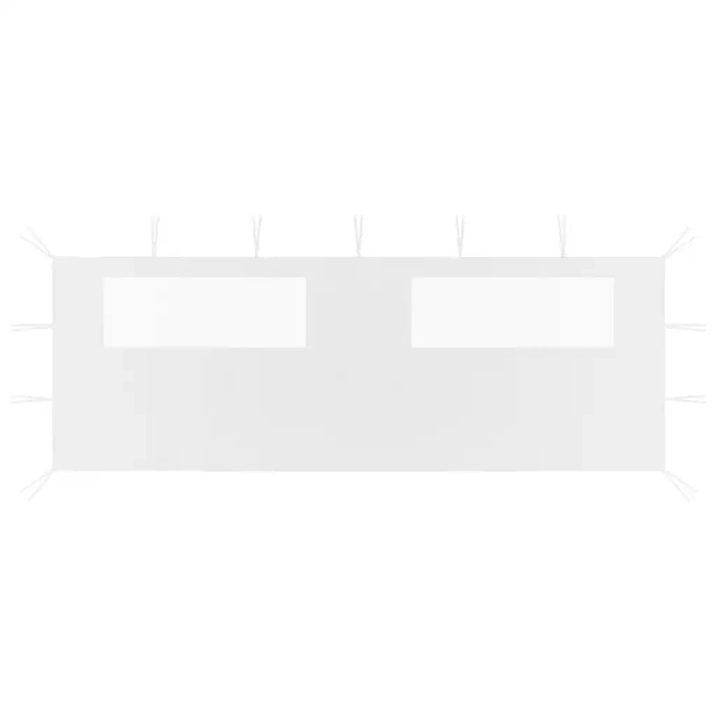 Parete con Finestre per Gazebo 6x2 m Bianca 3070416