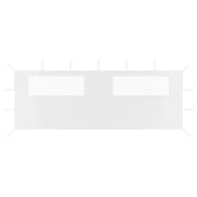 Parete con Finestre per Gazebo 6x2 m Bianca 3070416