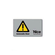 NICE TS TABELLA SEGNALETICA PER SISTEMA AUTOMAZIONE RUN 1500