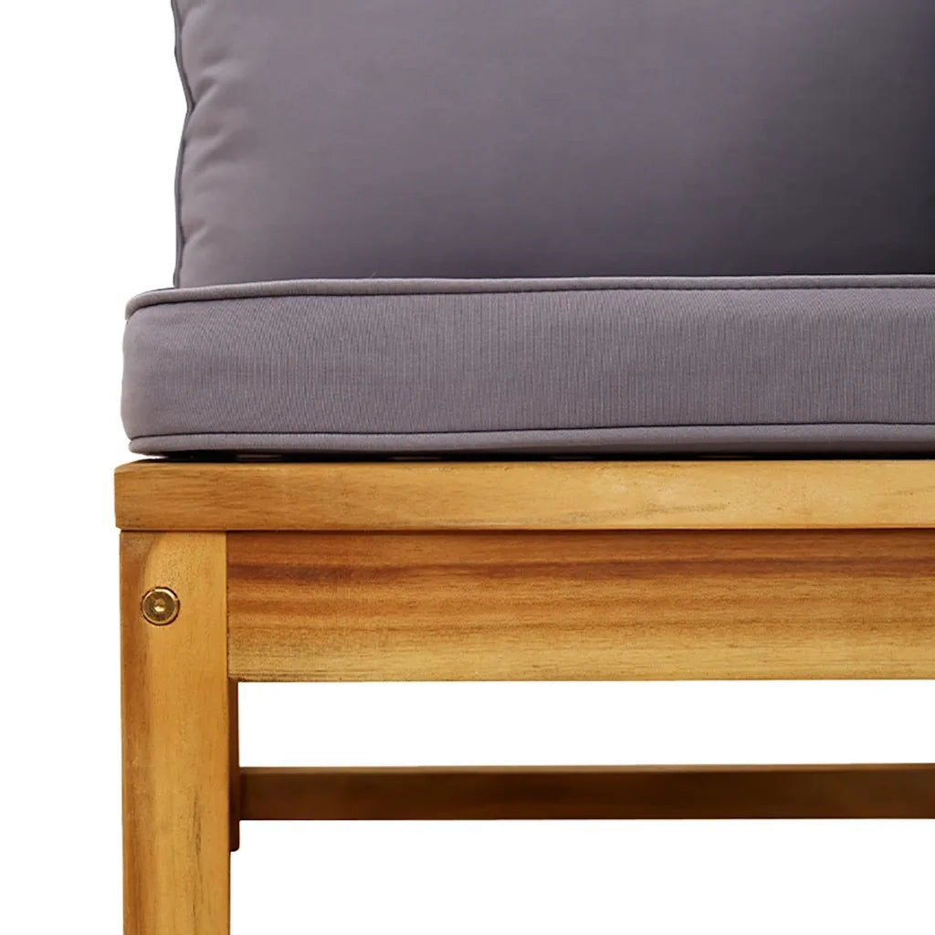 Divano da Giardino con Cuscini in Legno Massello Acacia 366495