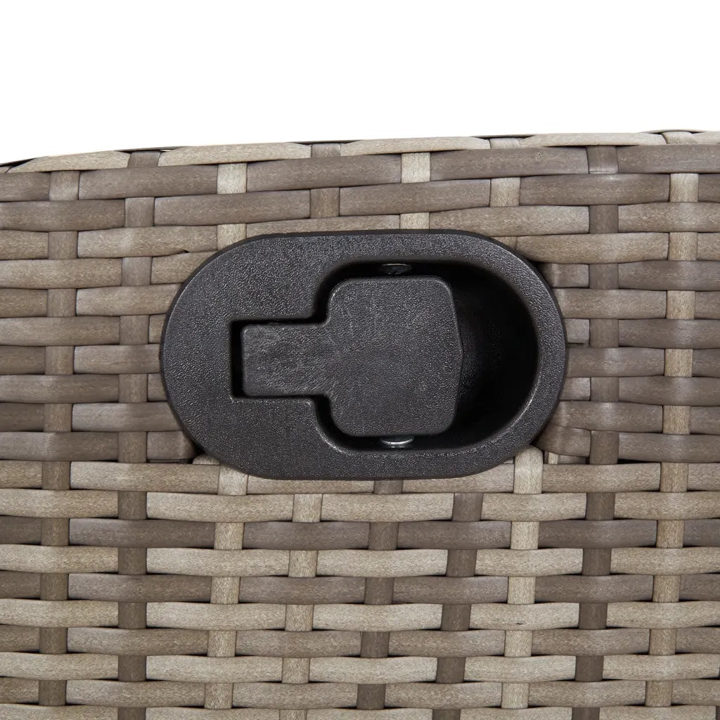 Set da Pranzo da Giardino 9 pz con Cuscini in Polyrattan Grigio 3213349