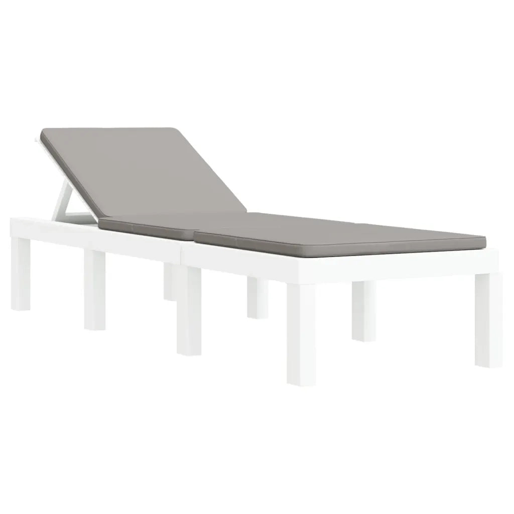Set Salotto da Giardino 3 pz con Cuscini Bianco in PP 3203732
