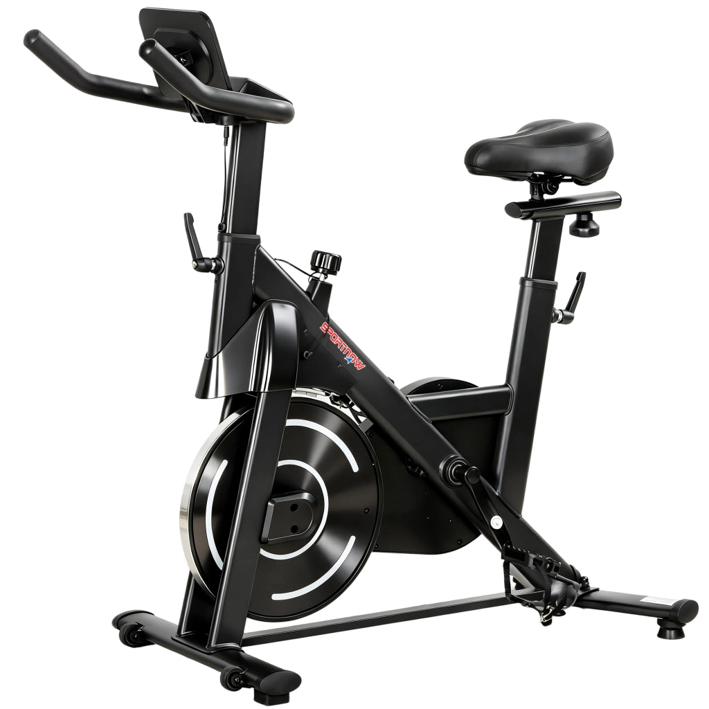 Cyclette Magnetica con Display LCD e Supporto Tablet ¨C Xylo ¨C Acciaio e ABS 103x49x98-112cm Nero