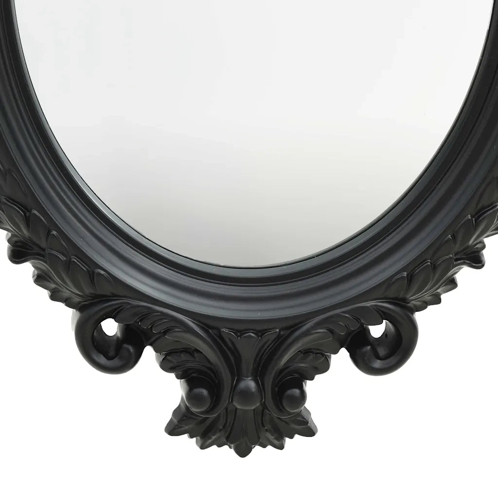 Specchio da Parete Stile Castello 56x76 cm Nero 320359
