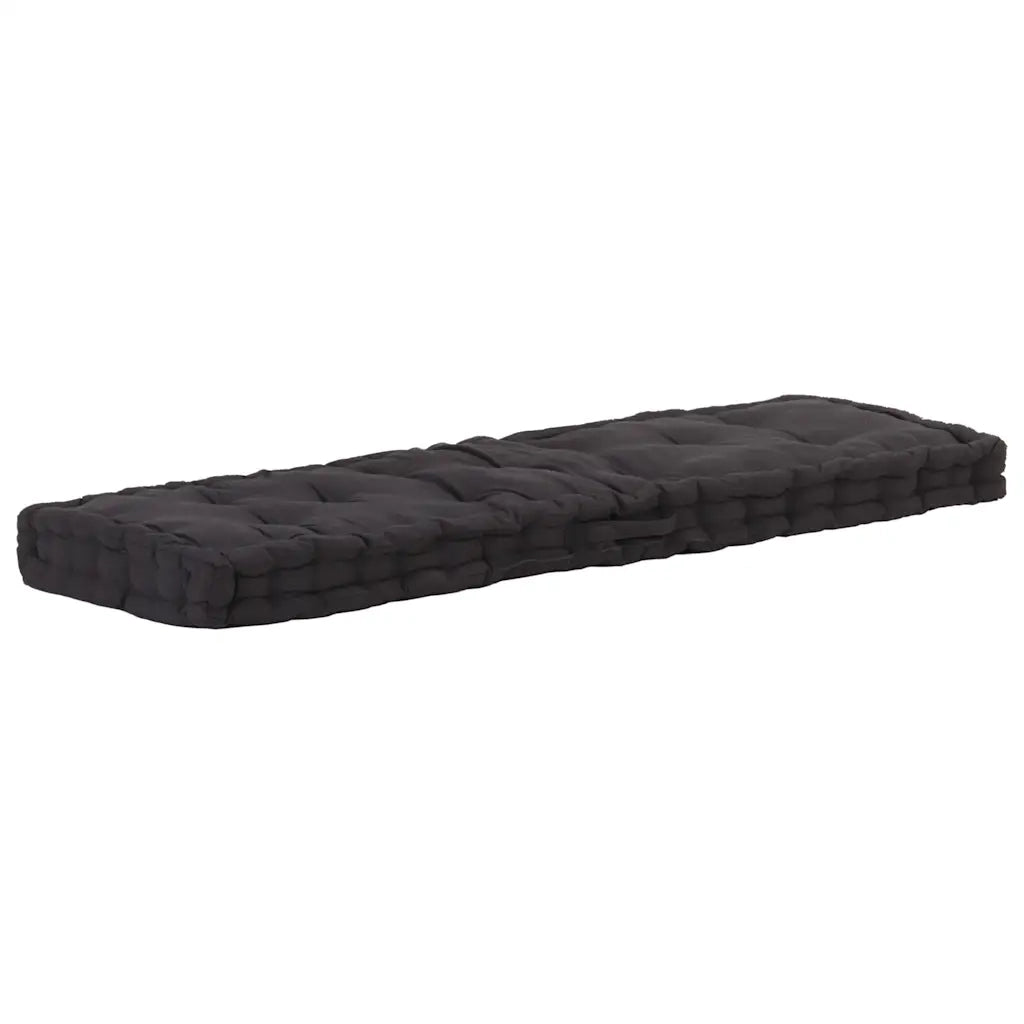 Cuscini per Pallet e Pavimento 2 pz in Cotone Nero 3053634