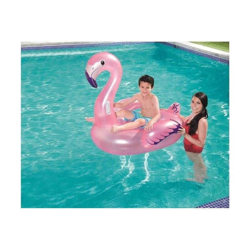 CAVALCABILE MARE PISCINA GONFIABILE FENICOTTERO 122X99X105 CM