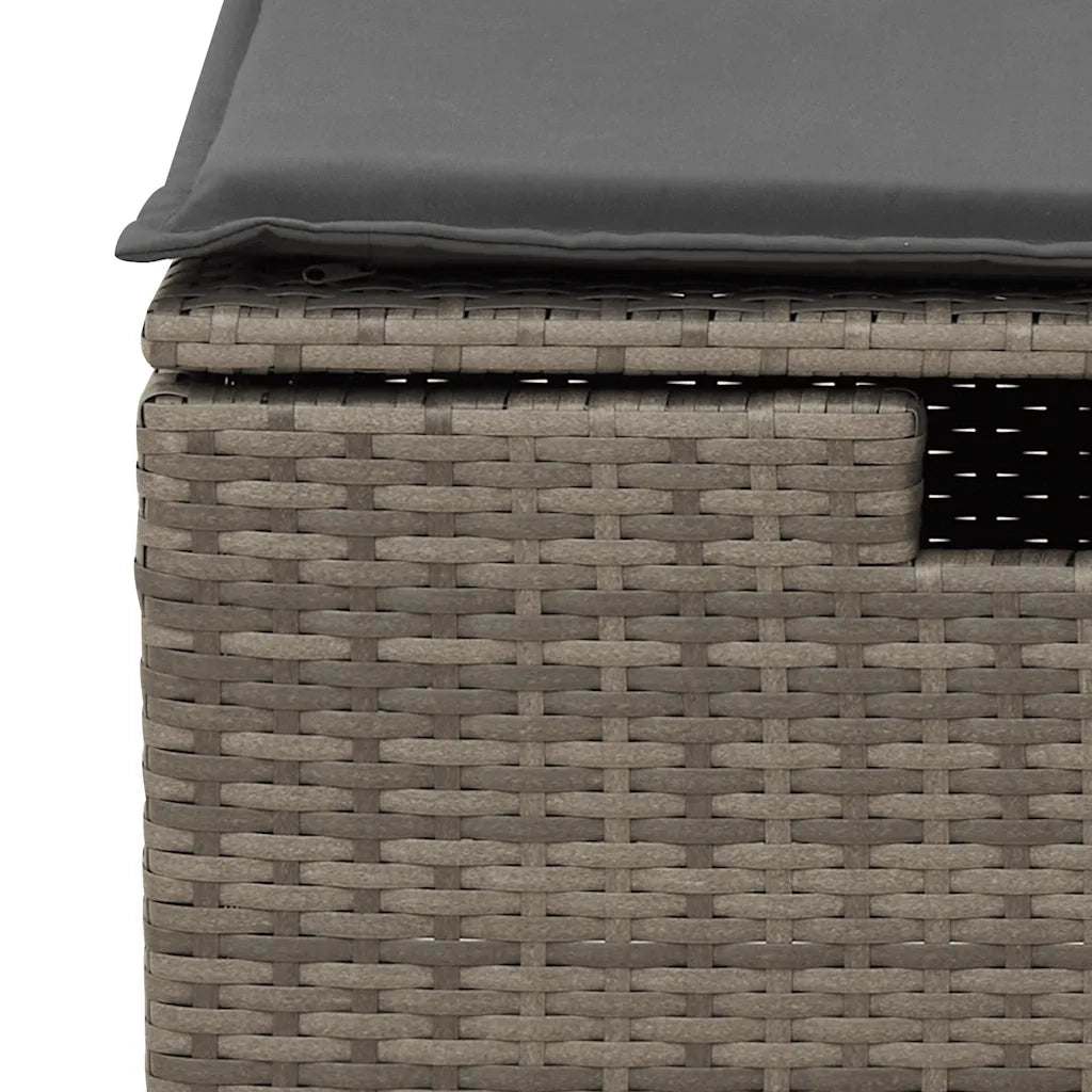 Set Divano da Giardino 8 pz con Cuscini Grigio in Polyrattan 3325770