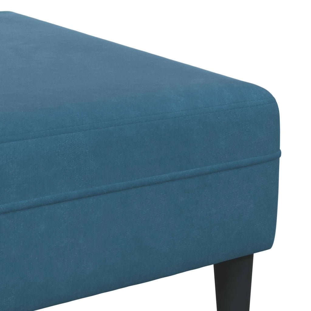 Divano 3 pcs Blu 250 x 188 x 76 cm Velluto 3335171