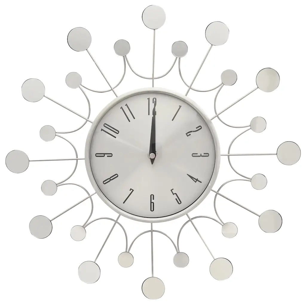 Orologio da Parete Argento 40 cm in Metallo 325165