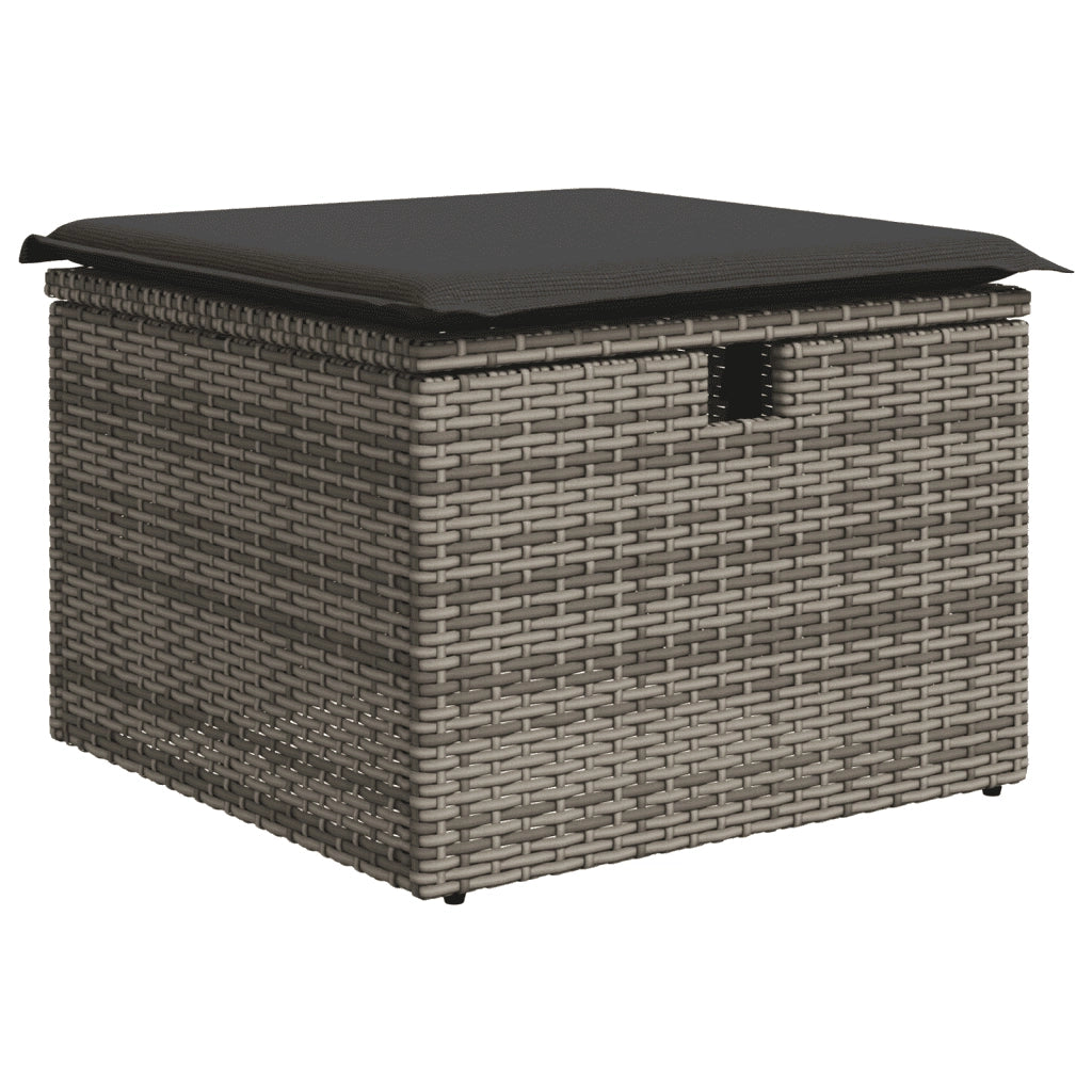 Set Divano da Giardino 6 pz con Cuscini Grigio in Polyrattan 3264406