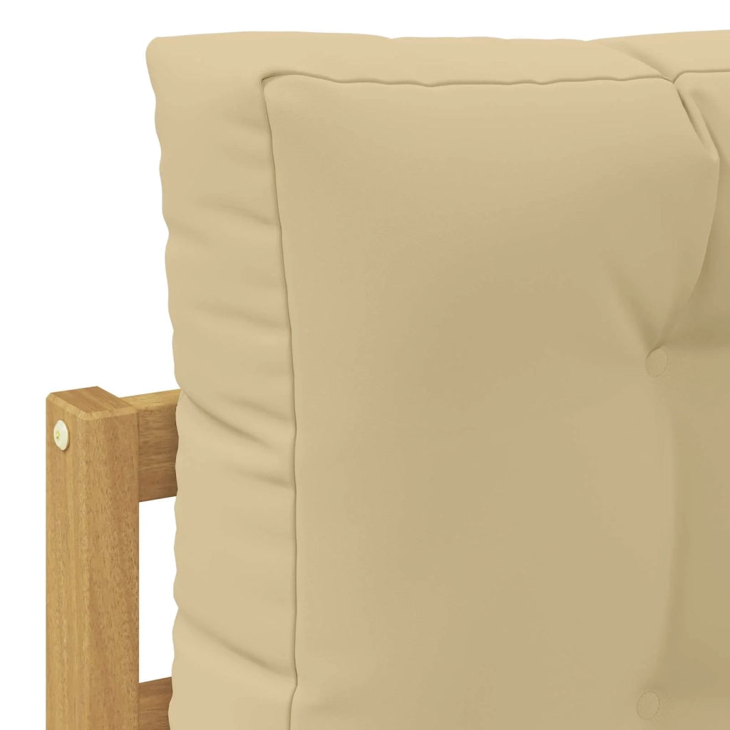 Set di divani da esterno 6 pz Bianco e Beige Poliestere 3390573