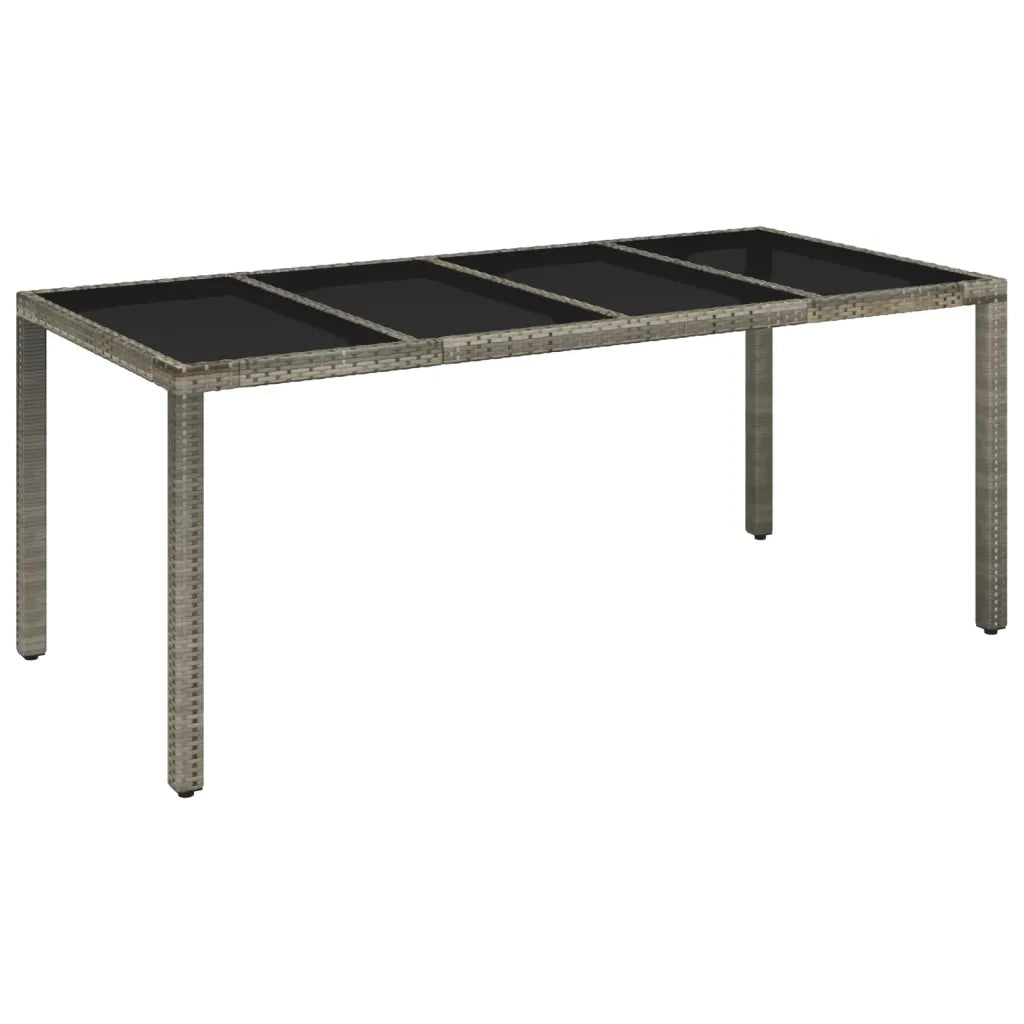 Set da Pranzo da Giardino 9 pz con Cuscini in Polyrattan Grigio 3157962