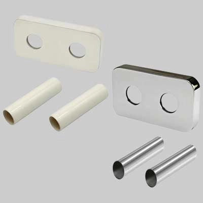 KIT COPRITUBO RETTANGOLARE  Cromo     MADE IN ITALY