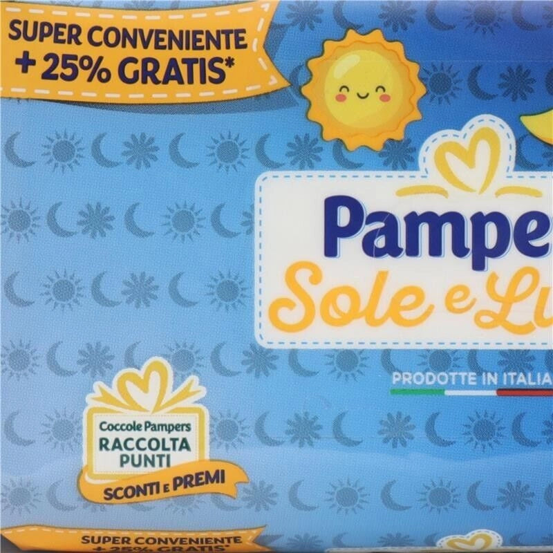 14 CONFEZIONI PAMPERS SALVIETTE UMIDIFICATE BAMBINI SOLE LUNA 40PZ