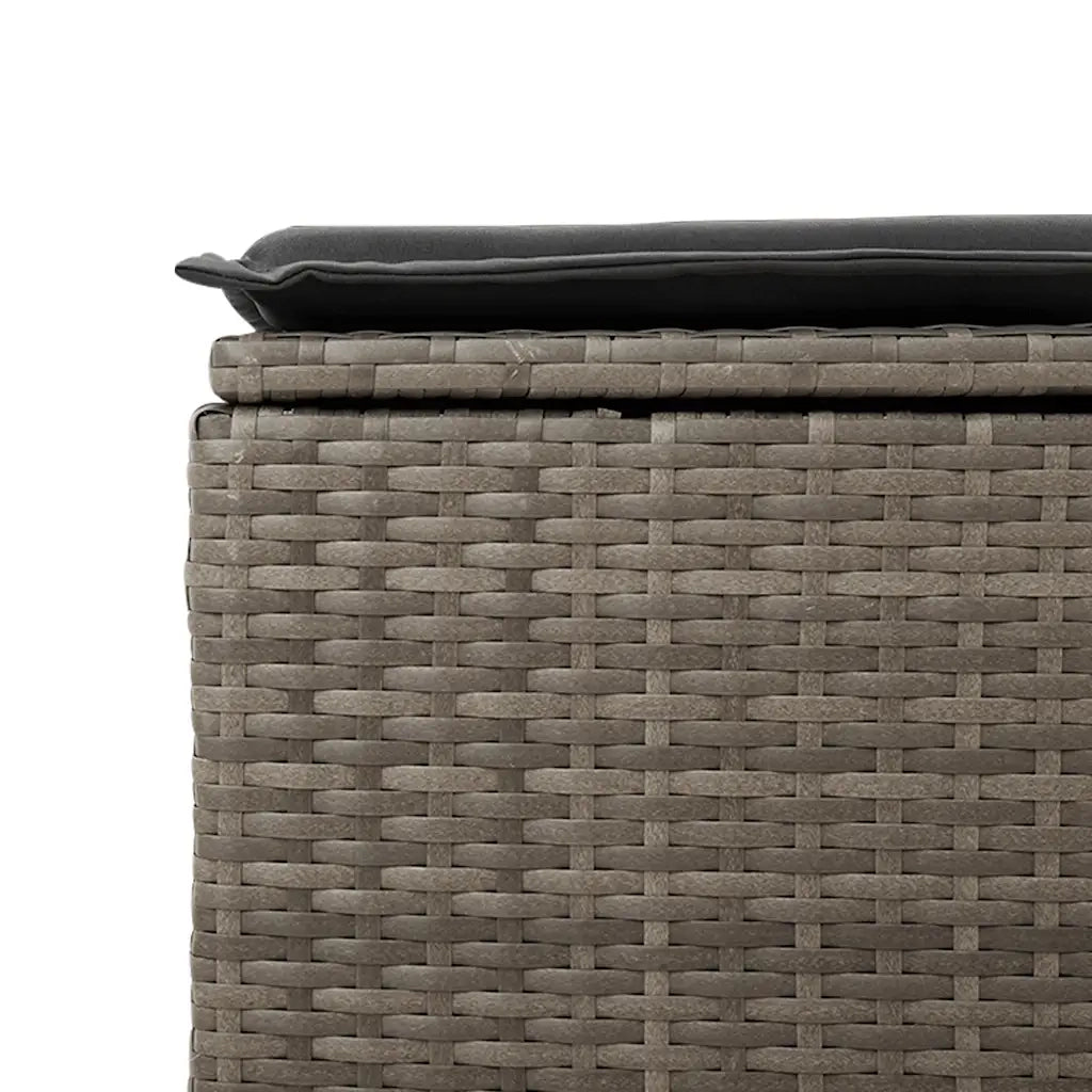 Set Divani da Giardino 7 pz con Cuscini Grigio in Polyrattan 3326511