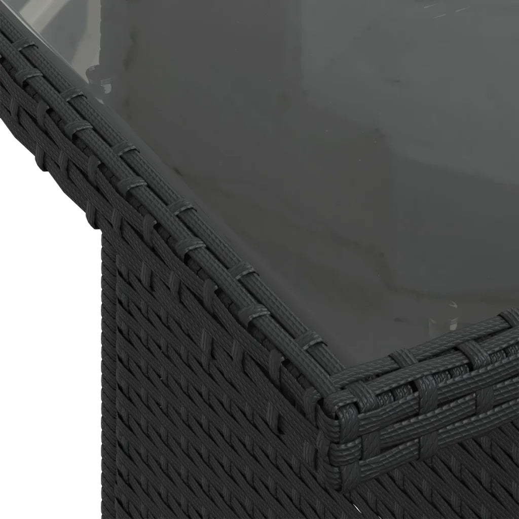 Set Divani da Giardino con Cuscini 8 pz Nero in Polyrattan 3275146