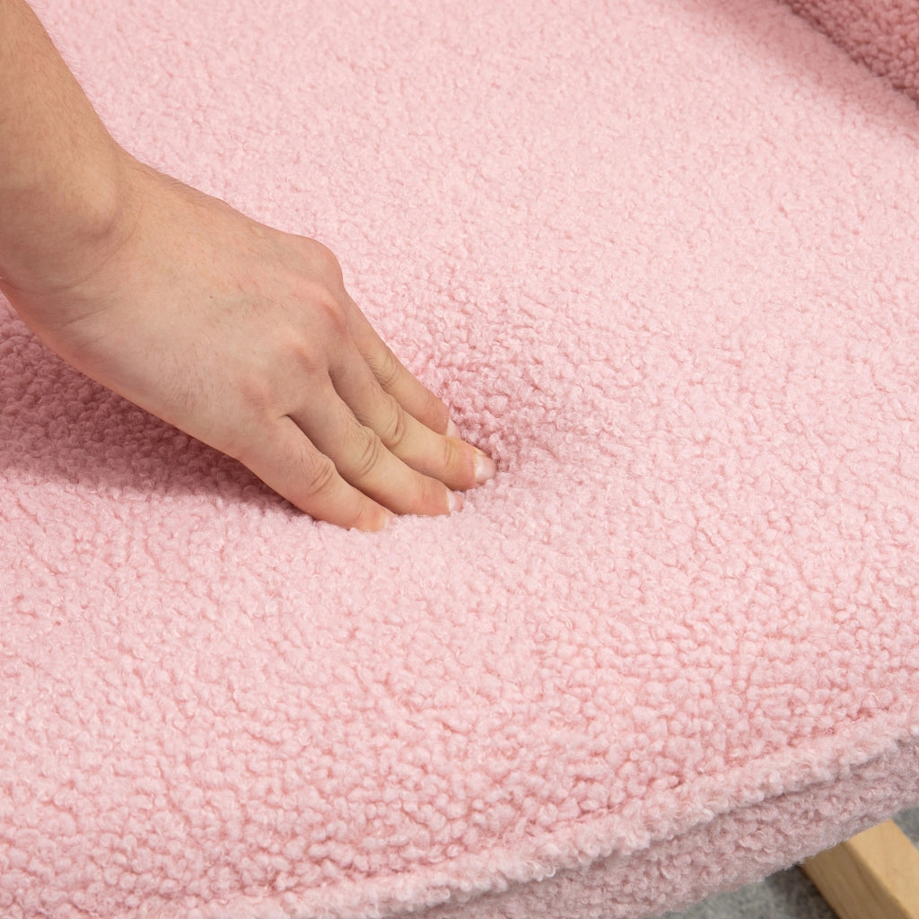 POLTRONA A DONDOLO Imbottita 98x71x101 cm Rosa