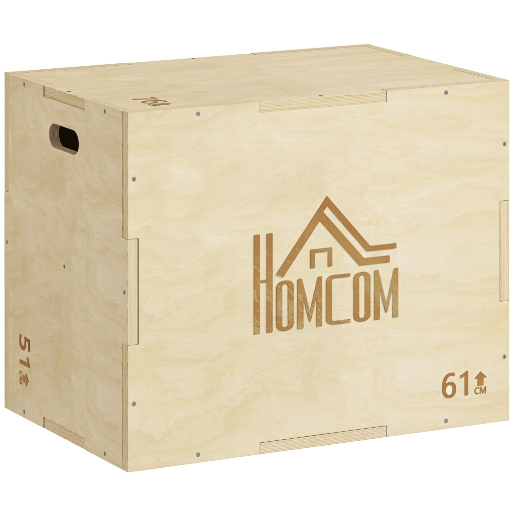 Box Plyometrico per Allenamento 3 in 1 ¨C zephmum ¨C Legno 51/61/76cm