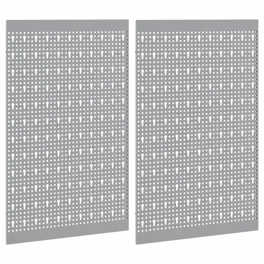 Pannello per attrezzi 2 pcs Grigio 100 x 1 x 80 cm 4103483