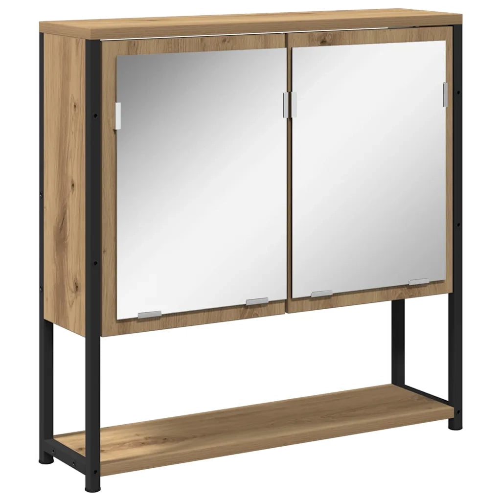 Mobiletto per specchio Rovere artigianale 60 x 16 x 60 cm 862224