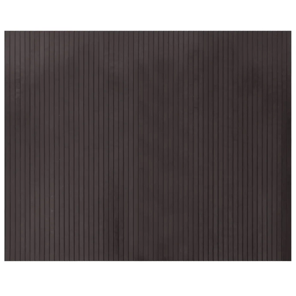Tappeto Rettangolare Marrone Scuro 80x100 cm in Bambù 376773