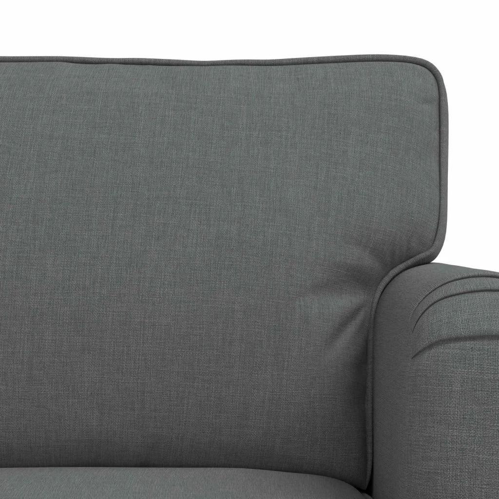Set di divani 2 pcs Grigio scuro 201 x 80 x 85 cm Tessuto 3407605