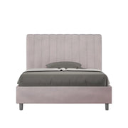 Letto una piazza e mezza contenitore imbottito 120x200 microfibra glicine Agueda