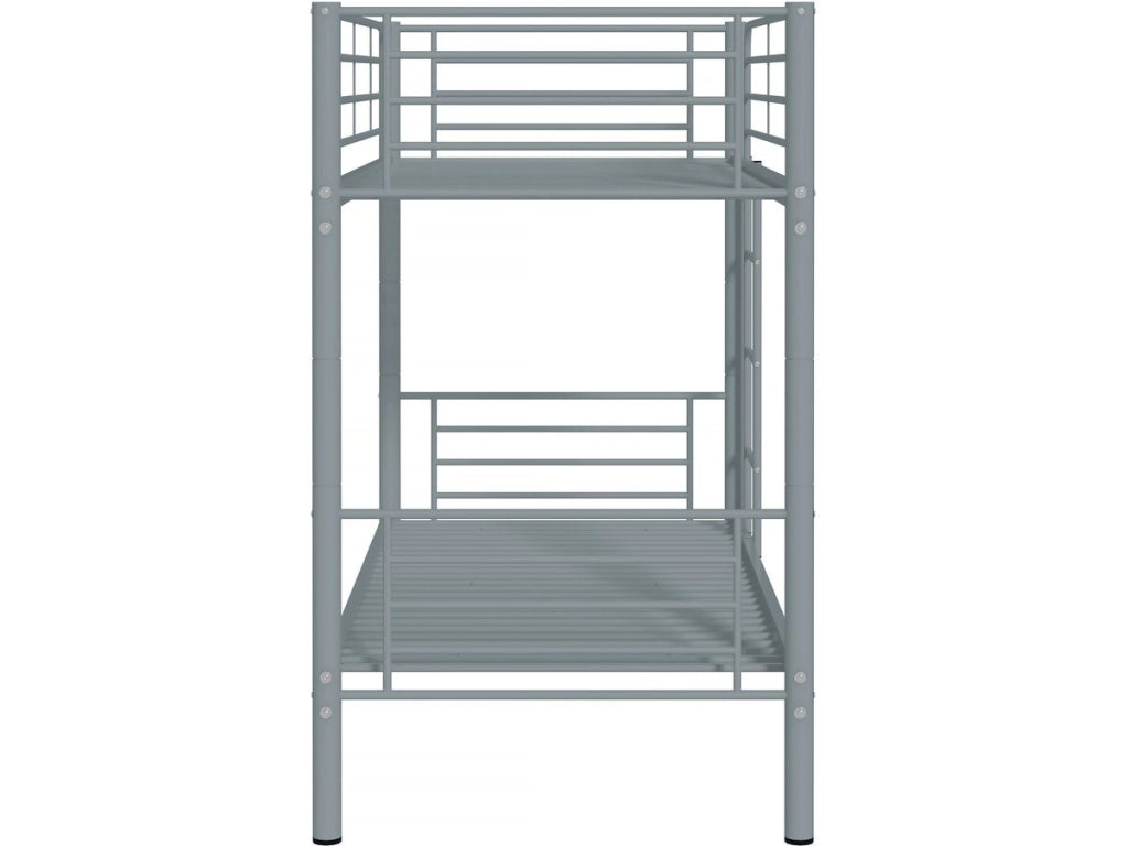 Letto a castello "ADAM" -  90 x 190 cm - Metallo - Grigio