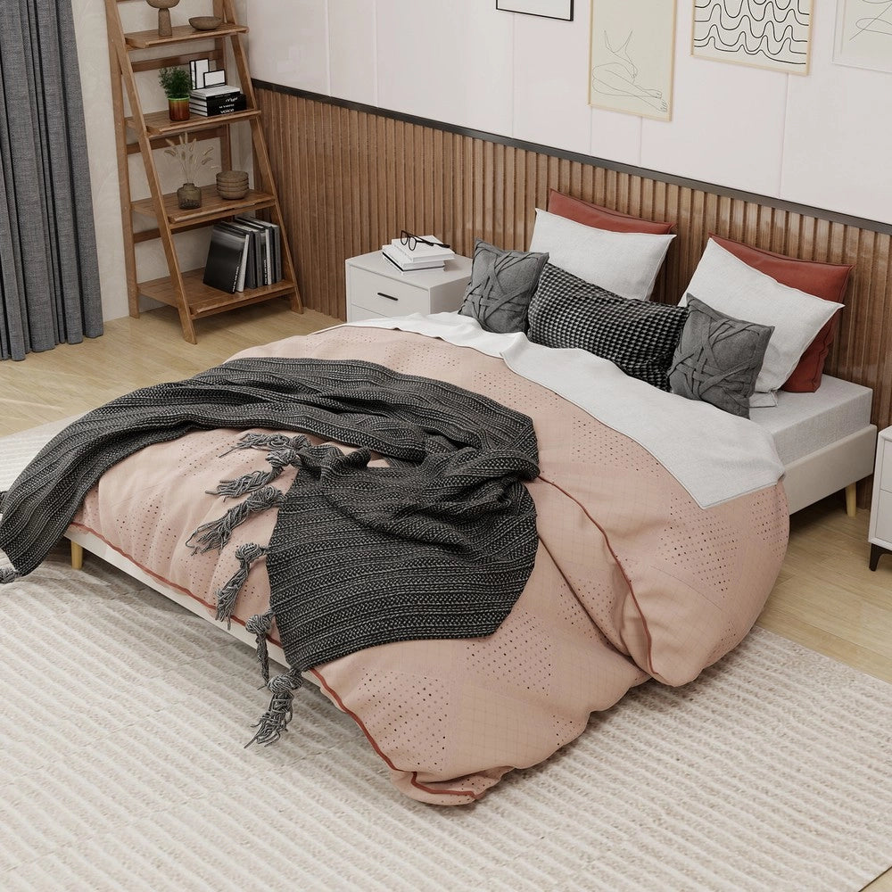 Letto Imbottito in Velluto ¨C Xylo ¨C Beige 160x200