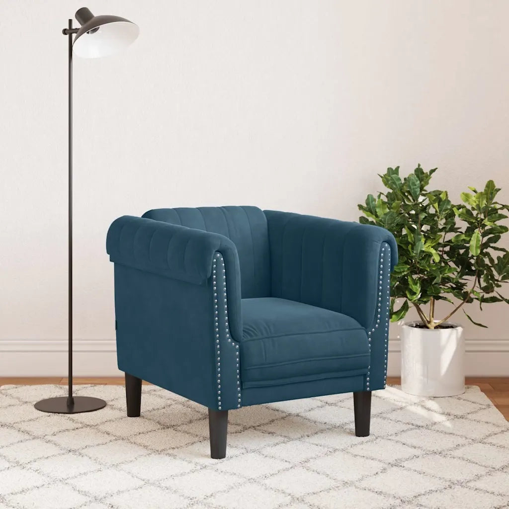 Poltrona Blu in Velluto 372573