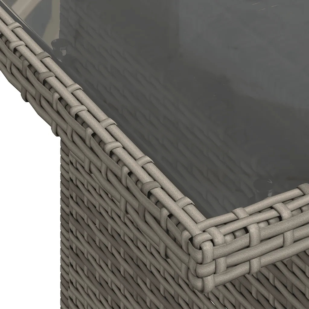 Set Divani da Giardino 7 pz con Cuscini Grigio in Polyrattan 3326271