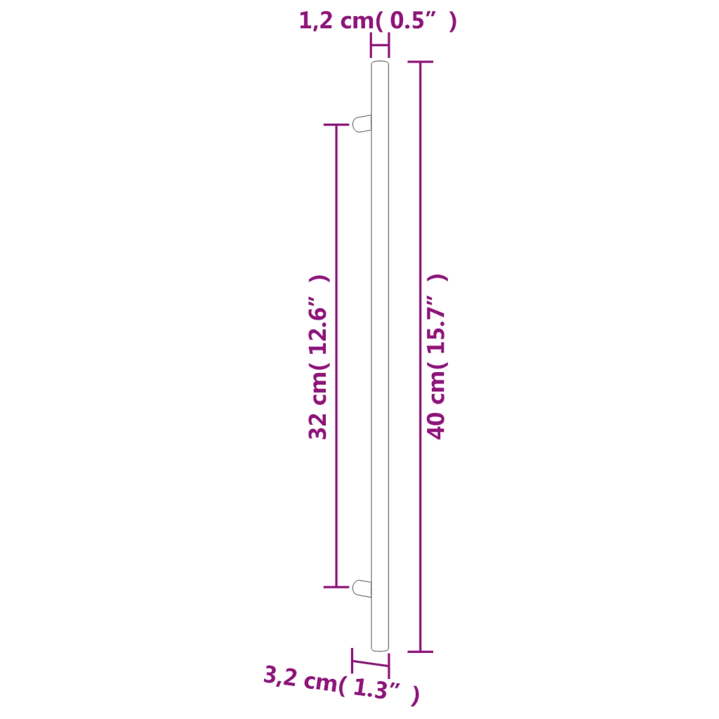 Maniglie per Mobili 10 pz Oro 320 mm in Acciaio Inox 3203625