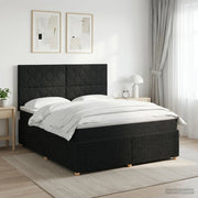 Letto box spring con materasso Nero 140 x 200 cm Tessuto 3454419