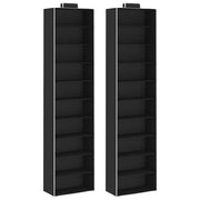 Organizer per Armadio da Appendere 2 pz con 10 Ripiani Tessuto 288327