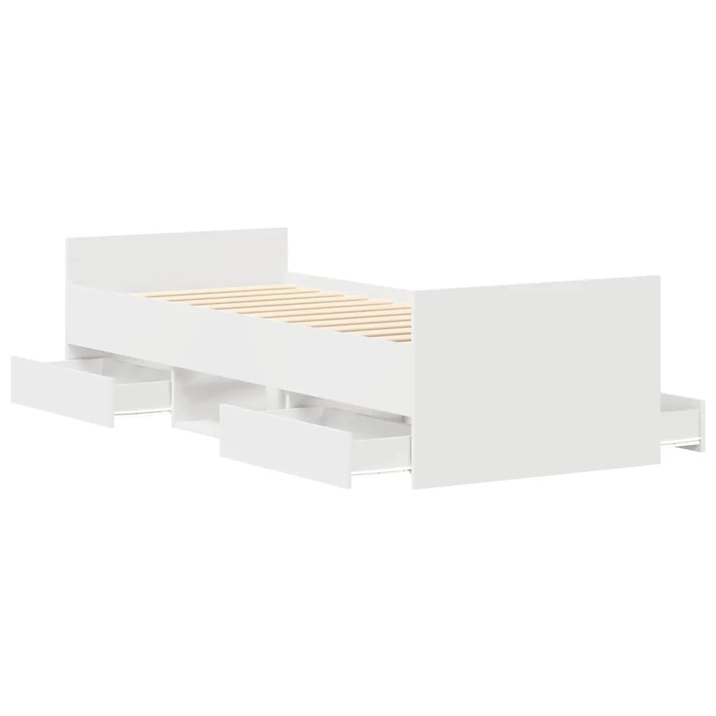 Giroletto con Testiera e Pediera Bianco 100x200 cm