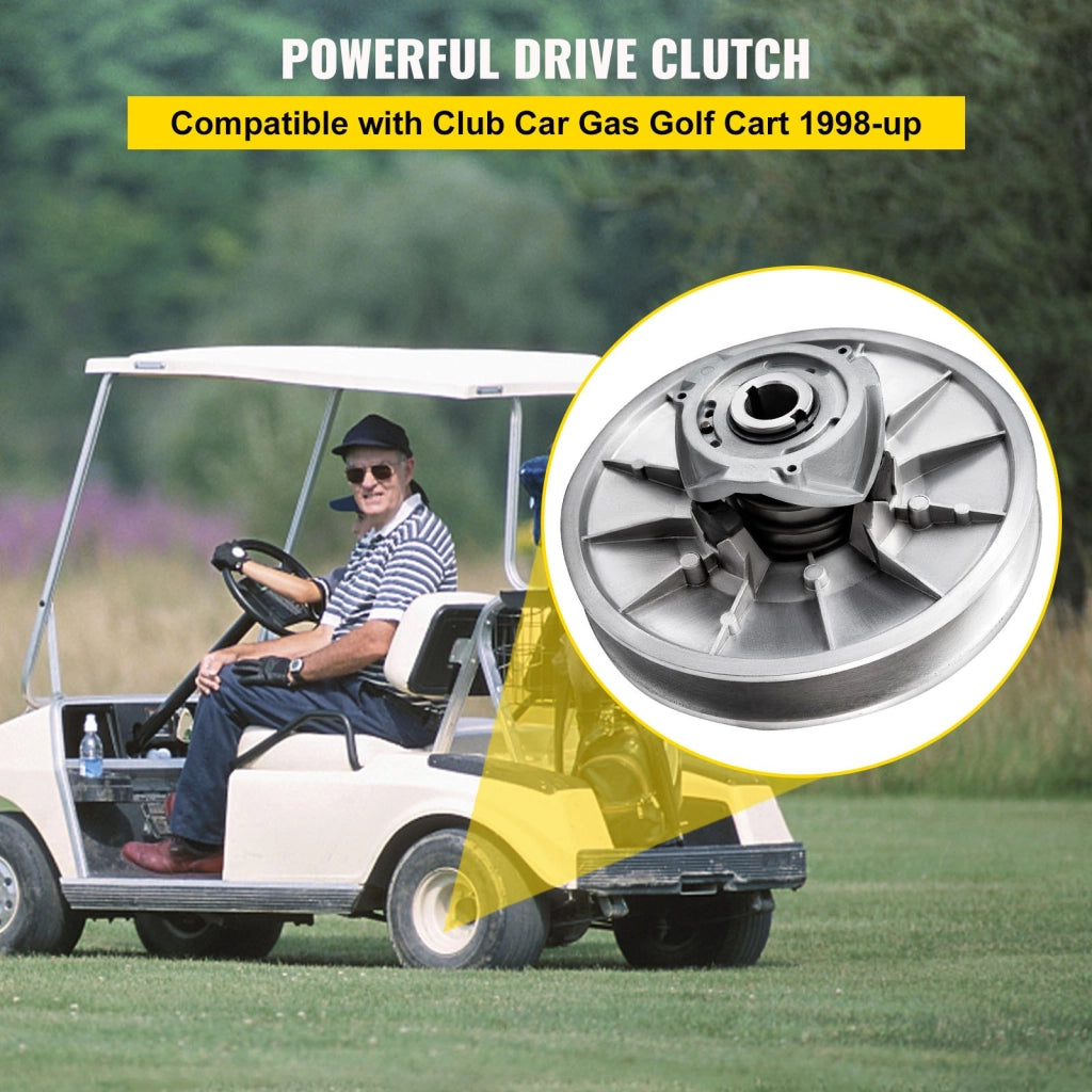 Frizione per carrello da golf in alluminio compatibile con Club Car DS e Precedent 1997-Up a gas 4 tempi ricambio OE 1018340-03 argento