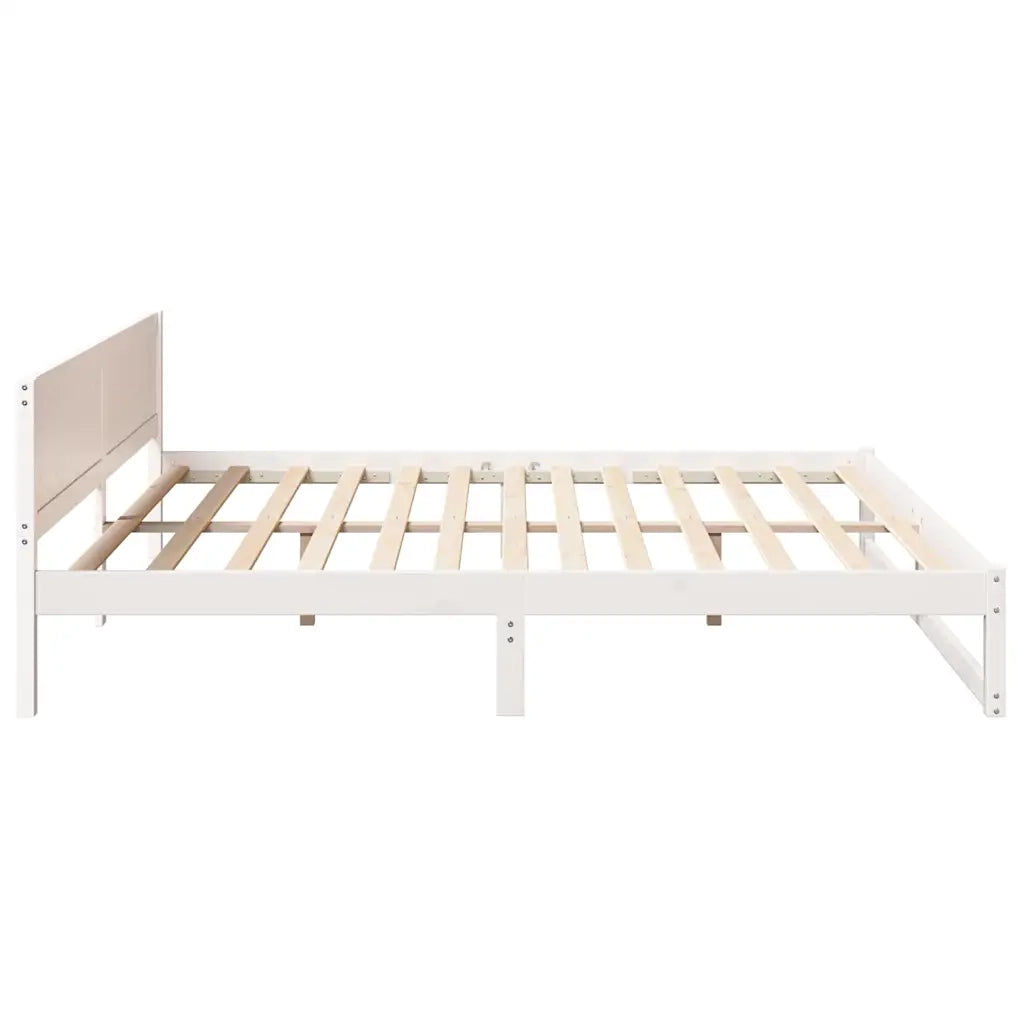 Struttura del letto Bianco 180 x 200 cm Pino massello