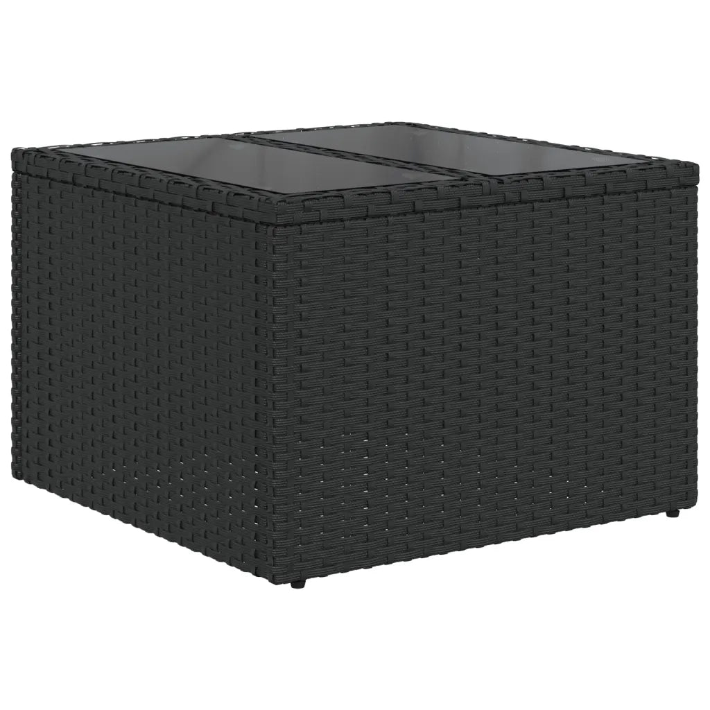 Set Divano da Giardino 6 pz con Cuscini Nero in Polyrattan 3218886