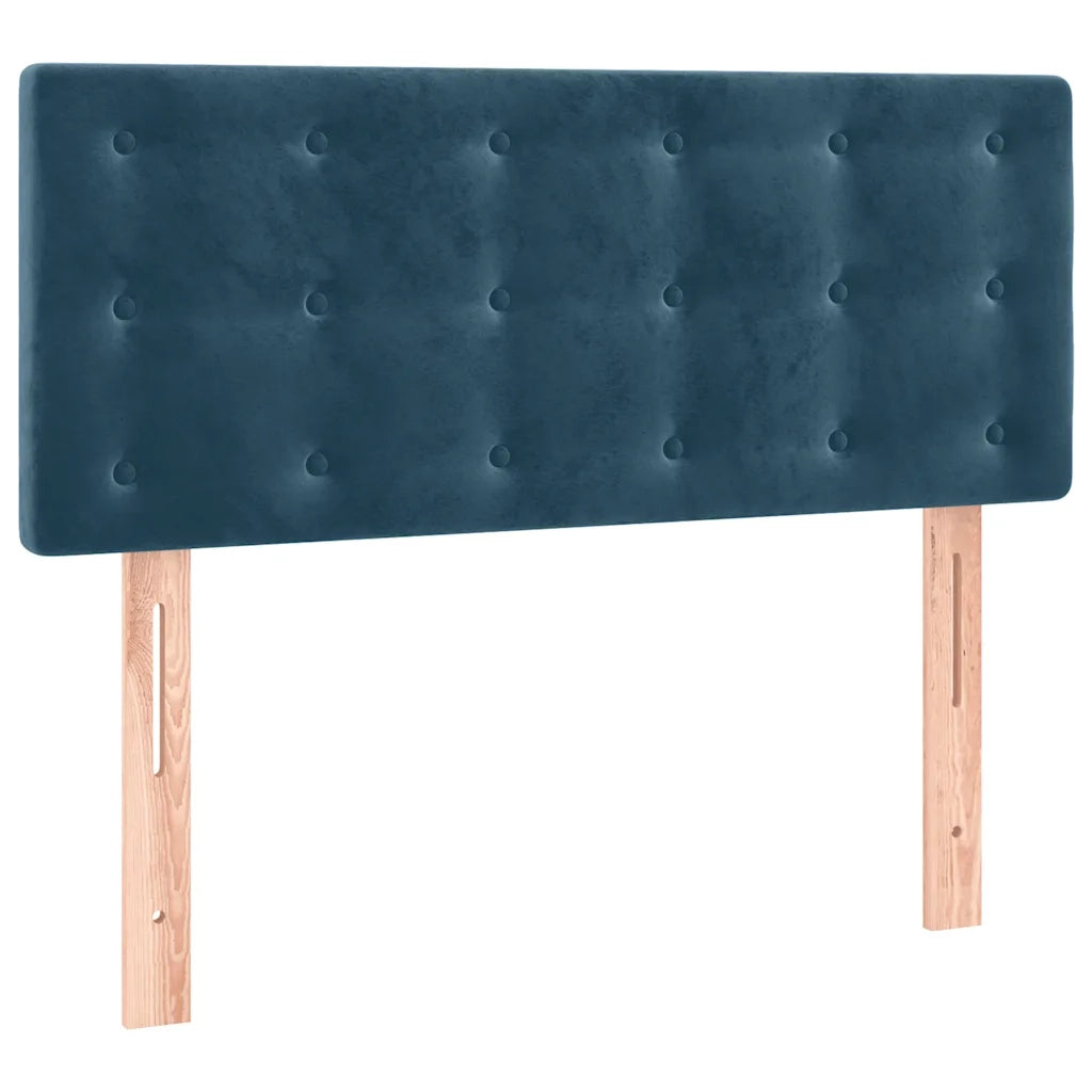 Letto a Molle con Materasso e LED Blu Scuro 120x200cm