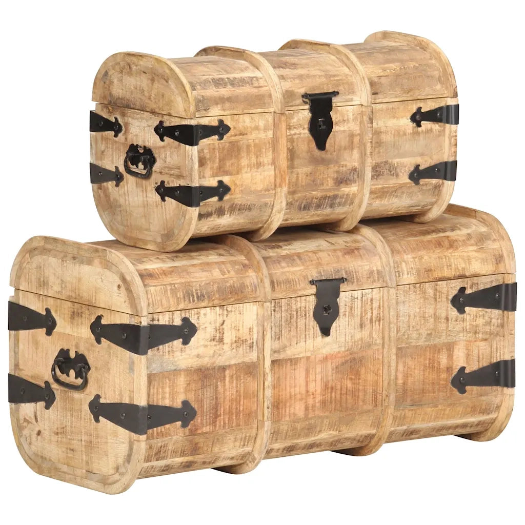Bauli 2 pz in Legno Massello di Mango 320374