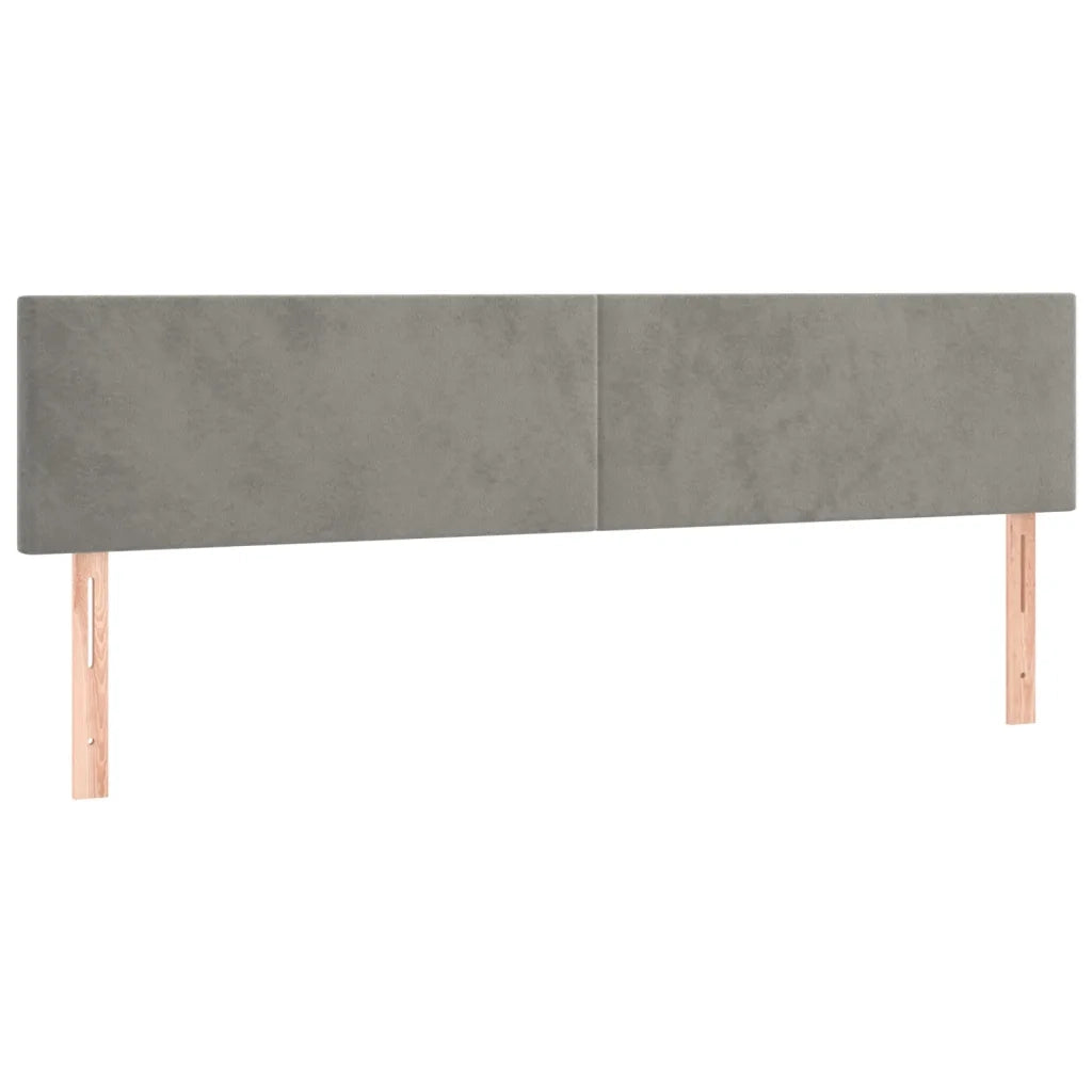 Letto a Molle con Materasso e LED Grigio Chiaro 200x200 cm Velluto