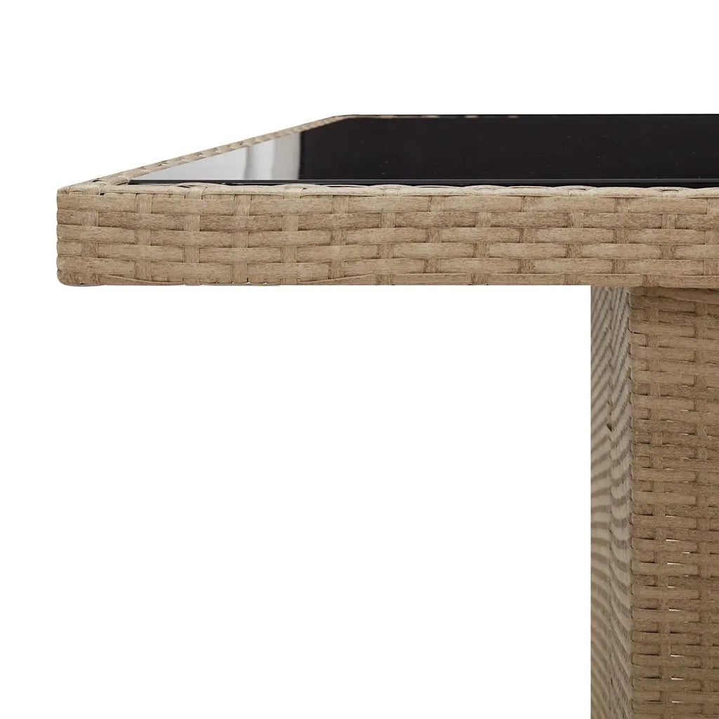Set Bistrò da Giardino 11 pz con Cuscini in Polyrattan Beige 3277300